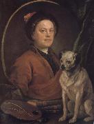 William Hogarth The artist and his dog Sweden oil painting artist